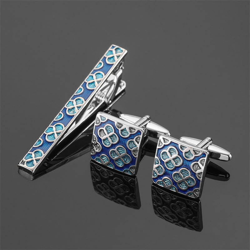 Flovers Photo Blue Roses Gold And Silver Black Crystal Rose Enamel Pattern Batch Flower Tie Cli ...
